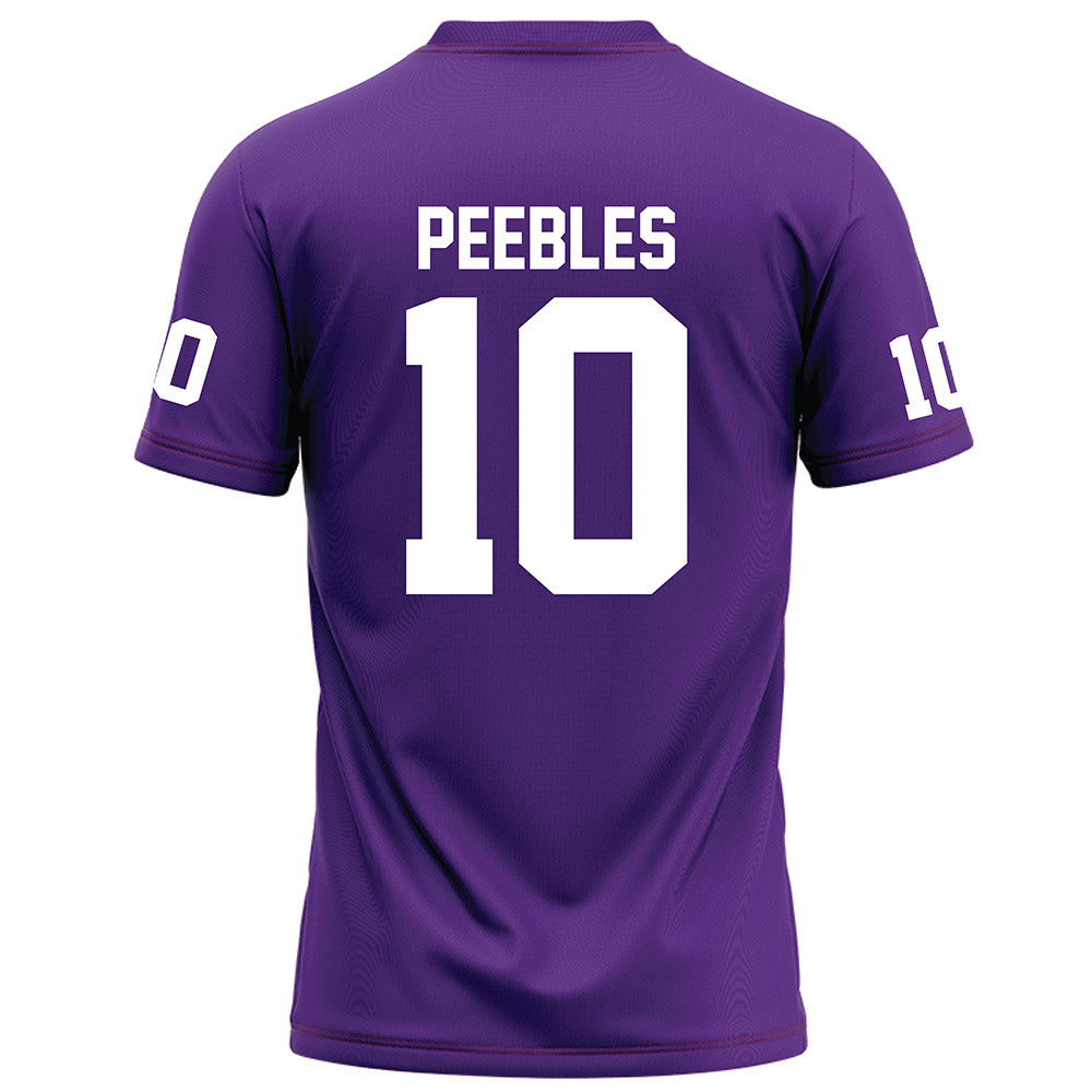Furman - NCAA Football : Braylon Peebles - Purple Football Jersey-1