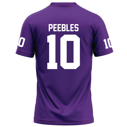 Furman - NCAA Football : Braylon Peebles - Purple Football Jersey-1