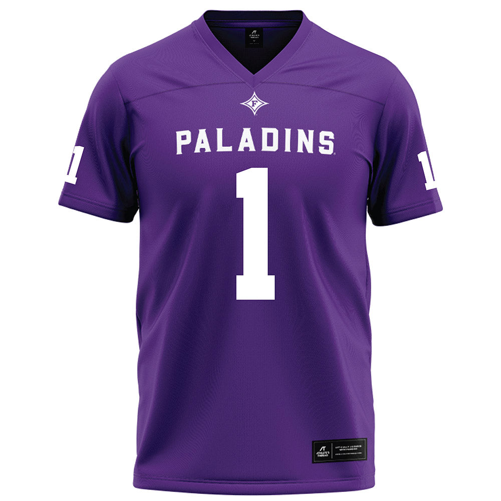 Furman - NCAA Football : Trey Smith - Purple Football Jersey-0