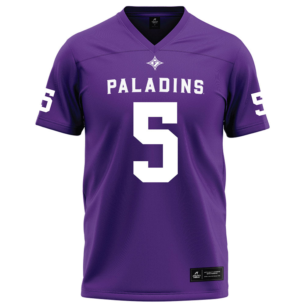 Furman - NCAA Football : Jordan Miller - Purple Football Jersey-0