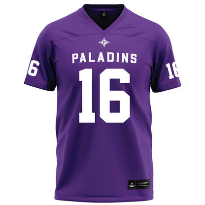Furman - NCAA Football : Michael Woods Jr - Purple Football Jersey-0