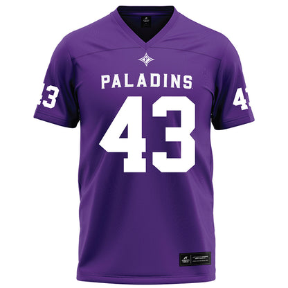 Furman - NCAA Football : Max Duckwall - Purple Football Jersey-0
