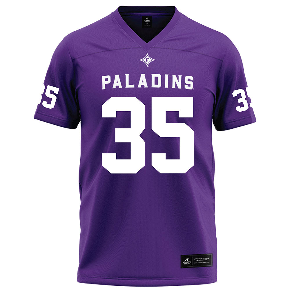 Furman - NCAA Football : Caleb Ellison - Purple Football Jersey-0