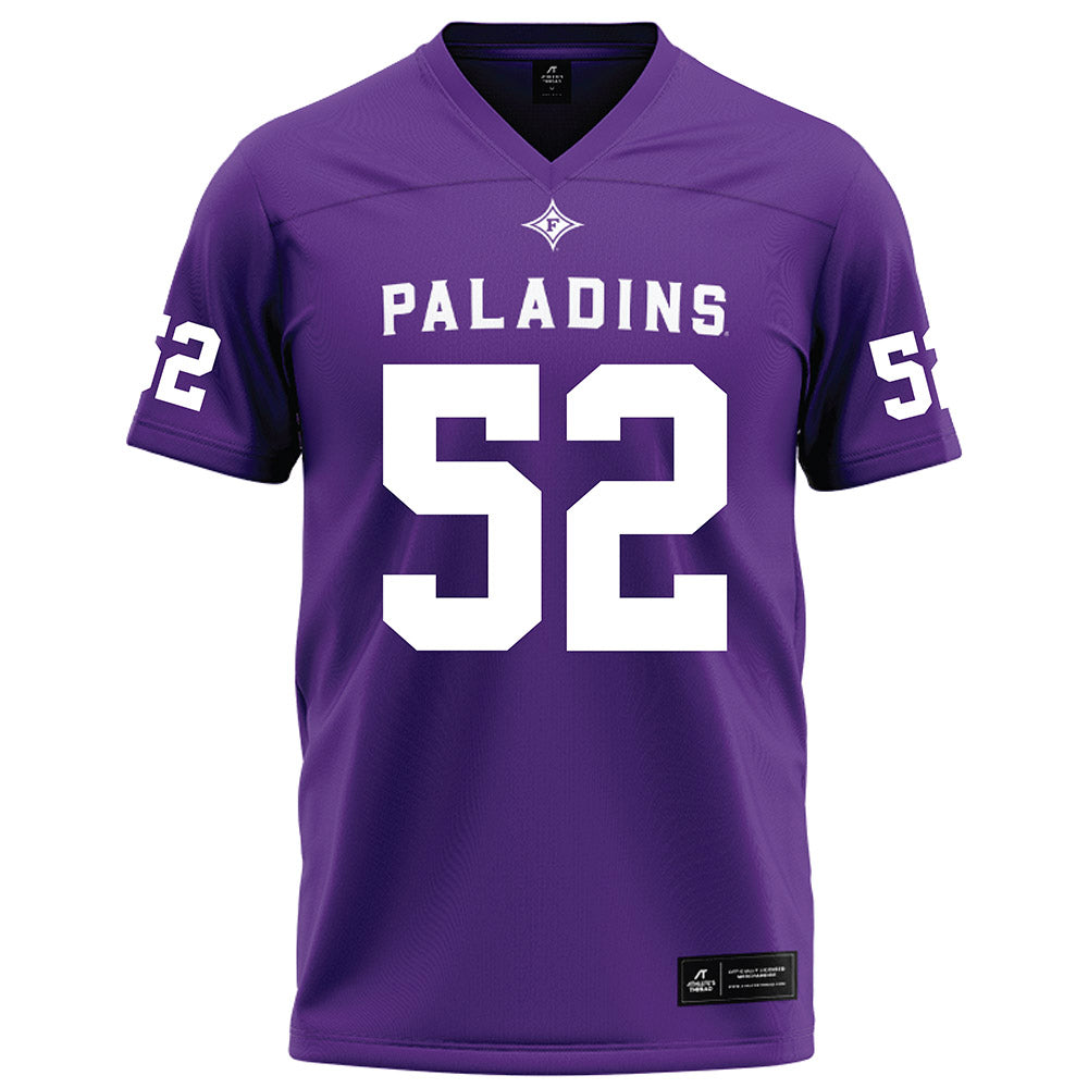 Furman - NCAA Football : Bray Hood - Purple Football Jersey-0