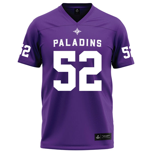 Furman - NCAA Football : Bray Hood - Purple Football Jersey-0