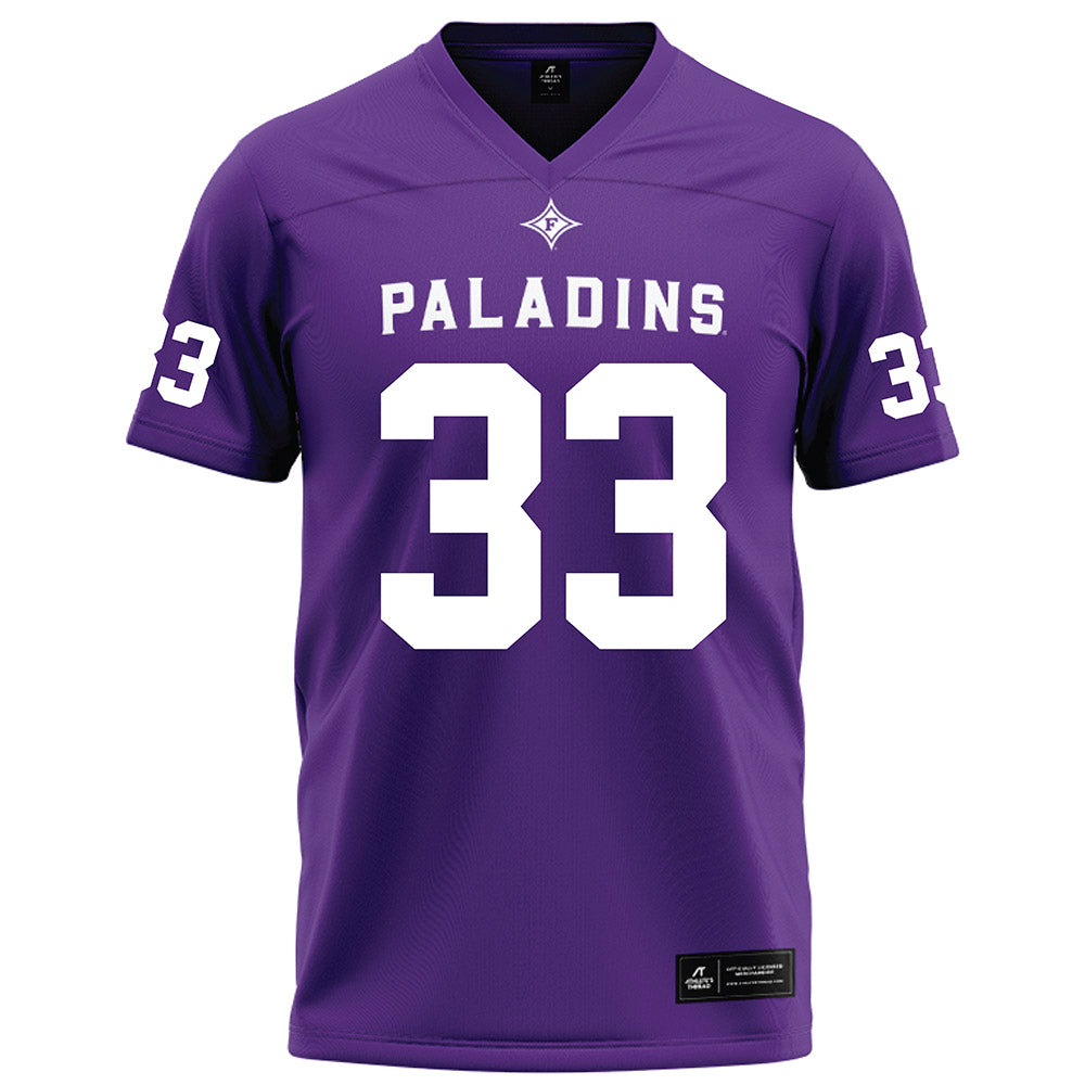 Furman - NCAA Football : Nick Simmons - Purple Football Jersey-0