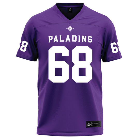 Furman - NCAA Football : Tim Hyrbu - Purple Football Jersey-0