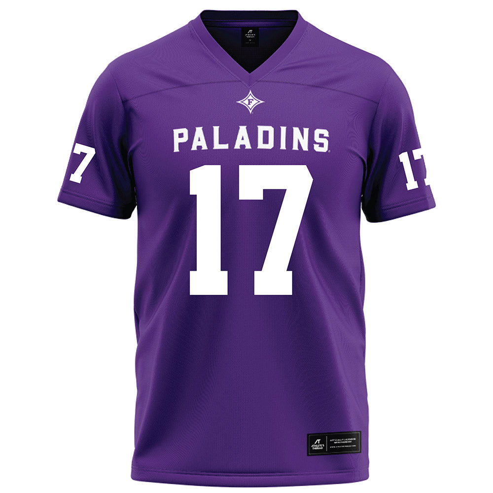 Furman - NCAA Football : Jackson Pryor - Purple Football Jersey-0