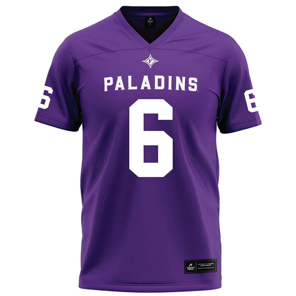 Furman - NCAA Football : CJ Nettles - Purple Football Jersey-0