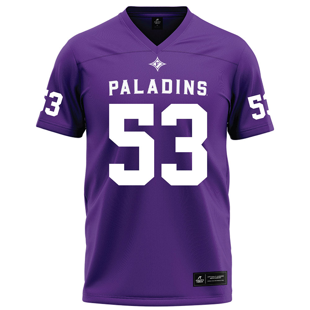 Furman - NCAA Football : Mason Keely - Purple Football Jersey-0