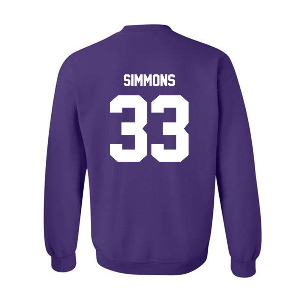 Furman - NCAA Football : Nick Simmons - Replica Shersey Crewneck Sweatshirt-1