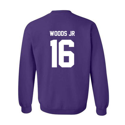 Furman - NCAA Football : Michael Woods Jr - Replica Shersey Crewneck Sweatshirt-1