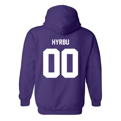 Furman - NCAA Football : Tim Hyrbu - Replica Shersey Hooded Sweatshirt-1