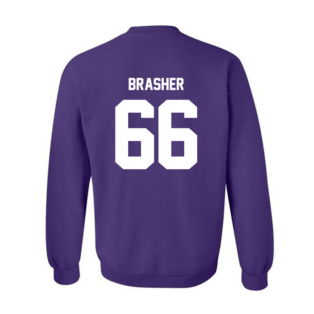 Furman - NCAA Football : Eli Brasher - Replica Shersey Crewneck Sweatshirt-1
