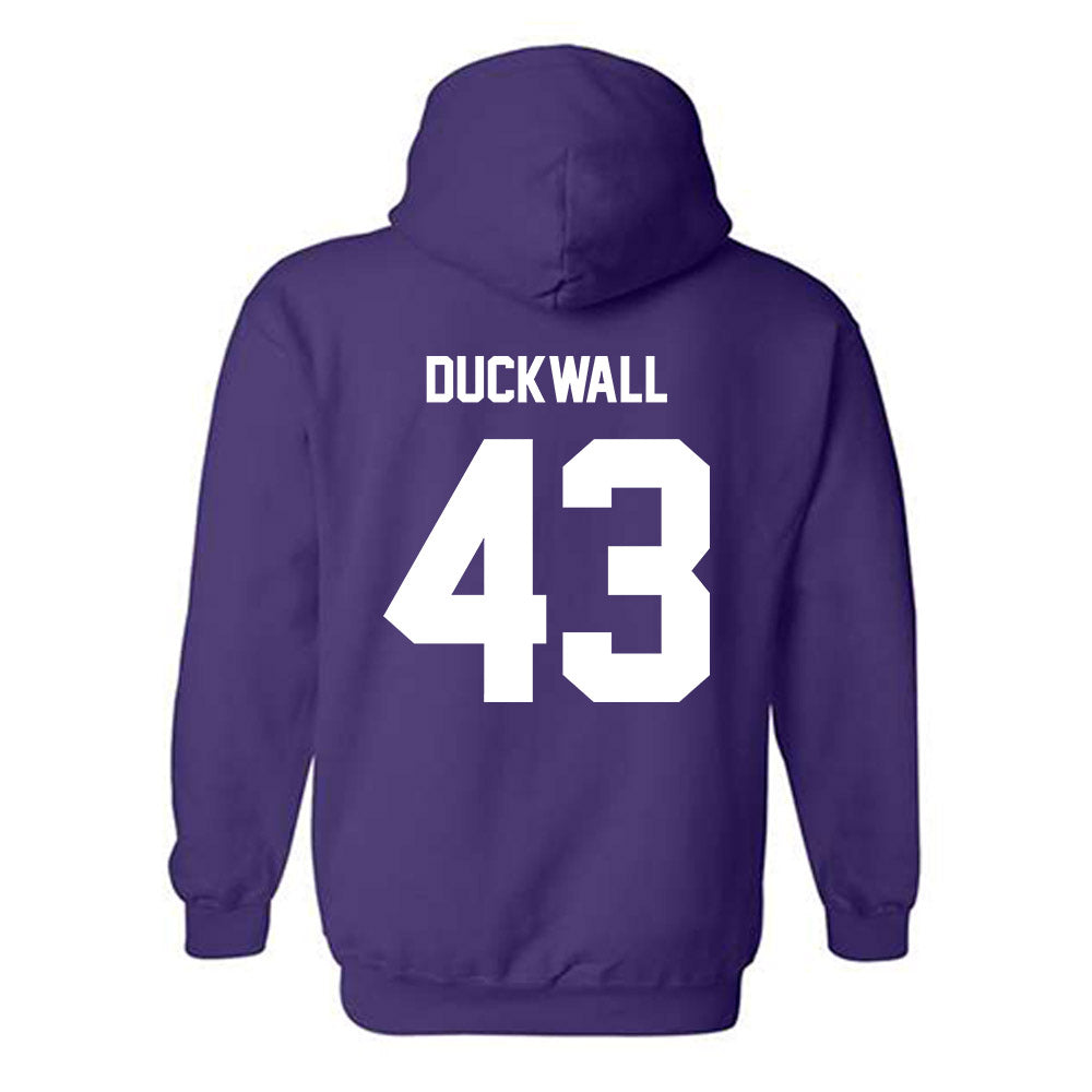 Furman - NCAA Football : Max Duckwall - Replica Shersey Hooded Sweatshirt-1