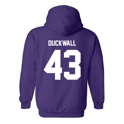 Furman - NCAA Football : Max Duckwall - Replica Shersey Hooded Sweatshirt-1