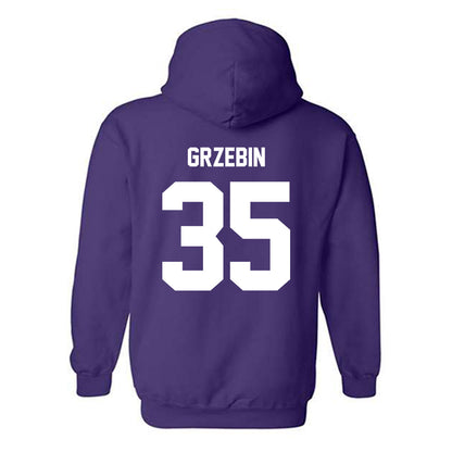 Furman - NCAA Football : Emmett Grzebin - Replica Shersey Hooded Sweatshirt-1