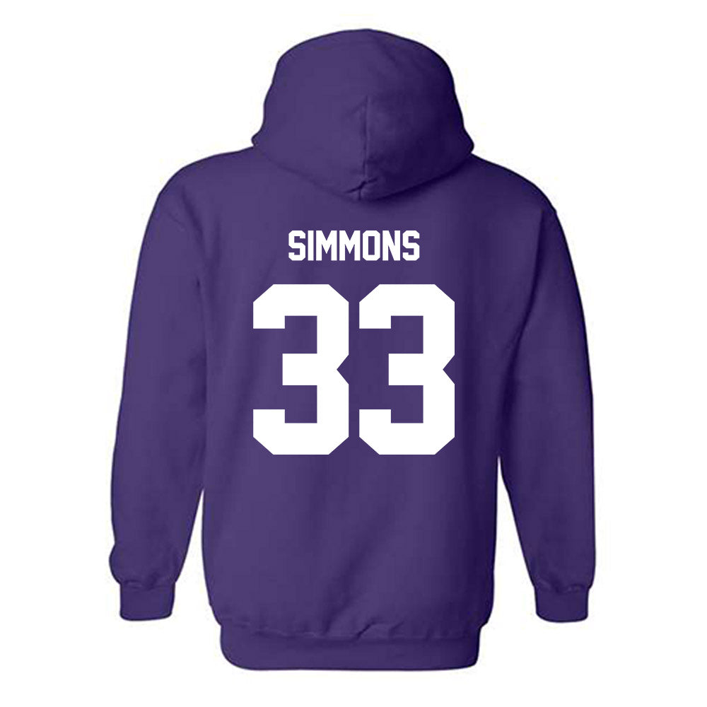 Furman - NCAA Football : Nick Simmons - Replica Shersey Hooded Sweatshirt-1