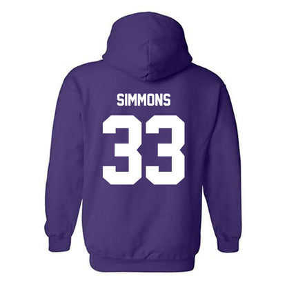 Furman - NCAA Football : Nick Simmons - Replica Shersey Hooded Sweatshirt-1