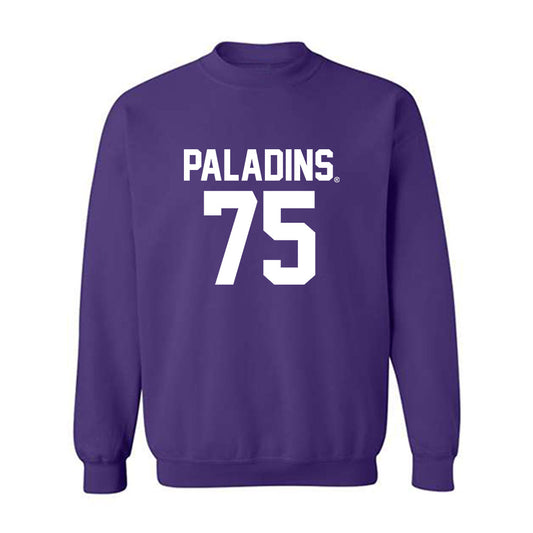 Furman - NCAA Football : Cooper Sanders - Replica Shersey Crewneck Sweatshirt-0
