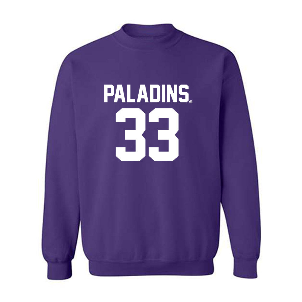 Furman - NCAA Football : Nick Simmons - Replica Shersey Crewneck Sweatshirt-0