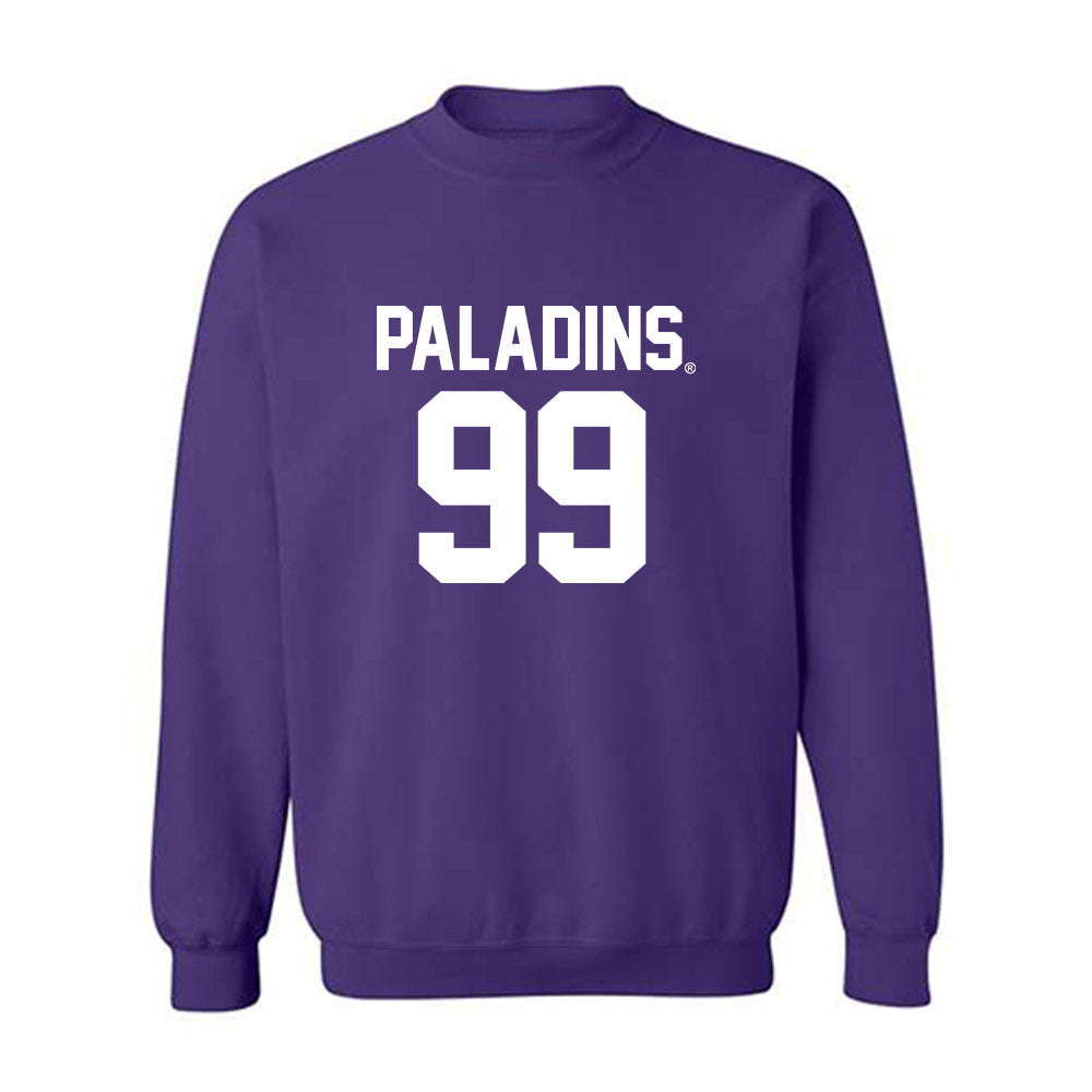 Furman - NCAA Football : Bruce Knauber - Replica Shersey Crewneck Sweatshirt-0