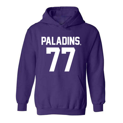 Furman - NCAA Football : Parker Peterson - Replica Shersey Hooded Sweatshirt-0