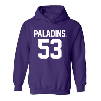 Furman - NCAA Football : Mason Keely - Replica Shersey Hooded Sweatshirt-0