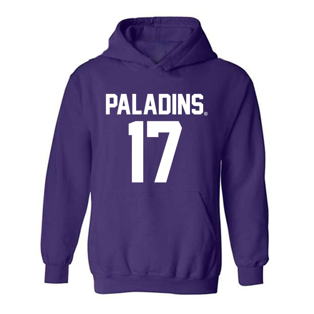 Furman - NCAA Football : Jackson Pryor - Replica Shersey Hooded Sweatshirt-0
