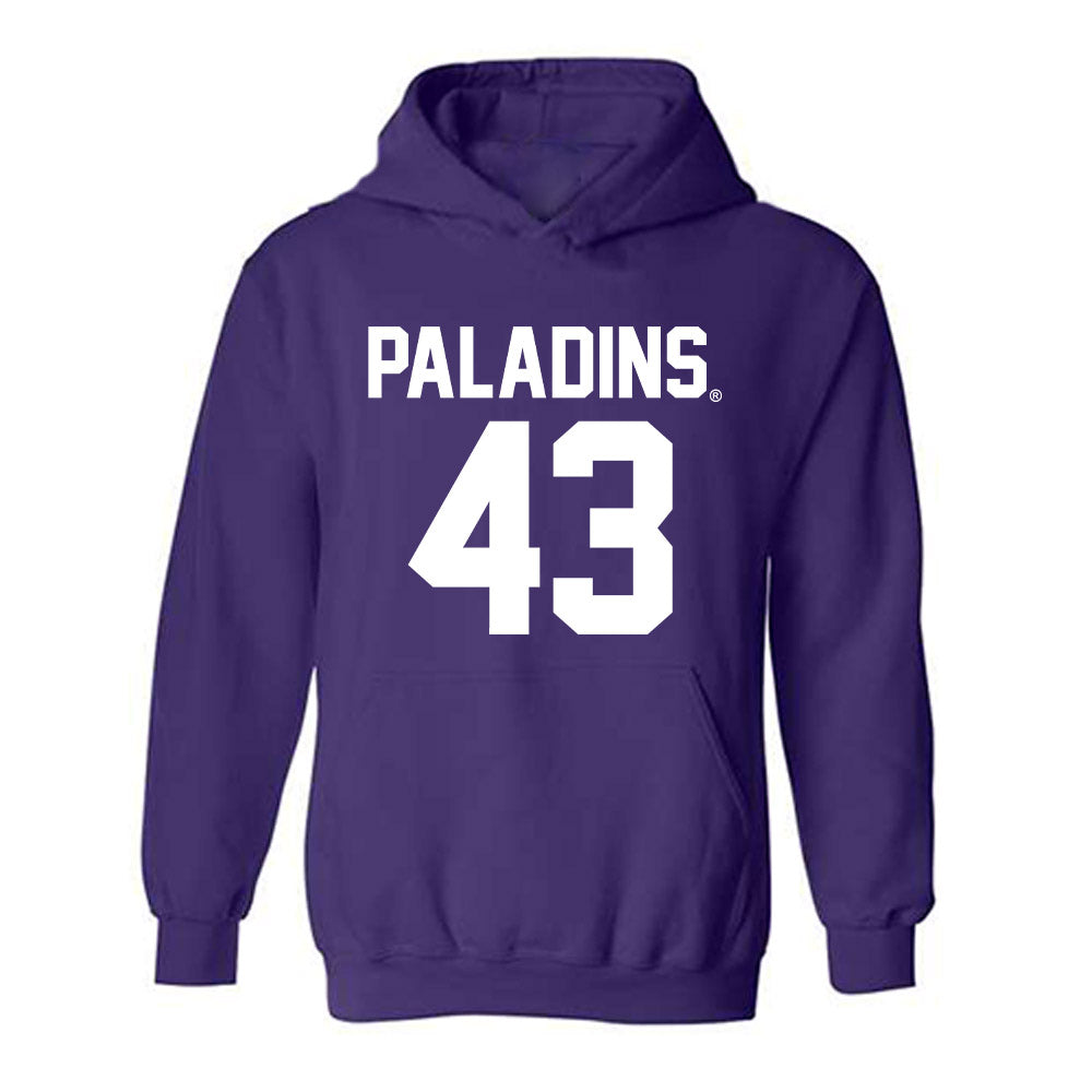 Furman - NCAA Football : Max Duckwall - Replica Shersey Hooded Sweatshirt-0