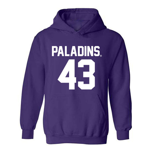 Furman - NCAA Football : Max Duckwall - Replica Shersey Hooded Sweatshirt-0
