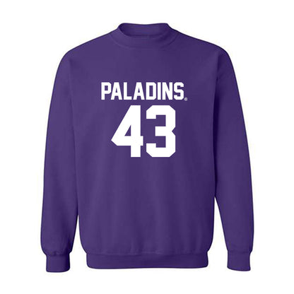 Furman - NCAA Football : Max Duckwall - Replica Shersey Crewneck Sweatshirt-0