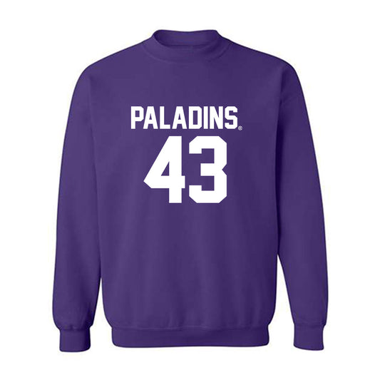 Furman - NCAA Football : Max Duckwall - Replica Shersey Crewneck Sweatshirt-0
