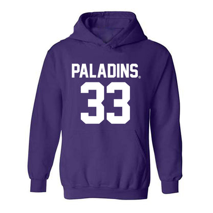 Furman - NCAA Football : Nick Simmons - Replica Shersey Hooded Sweatshirt-0