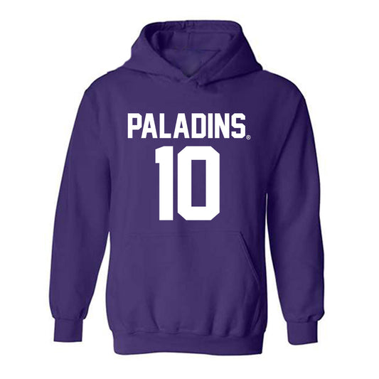Furman - NCAA Football : Braylon Peebles - Replica Shersey Hooded Sweatshirt-0
