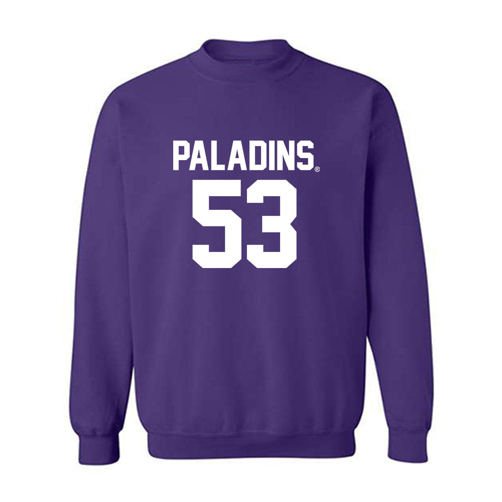 Furman - NCAA Football : Mason Keely - Replica Shersey Crewneck Sweatshirt-0