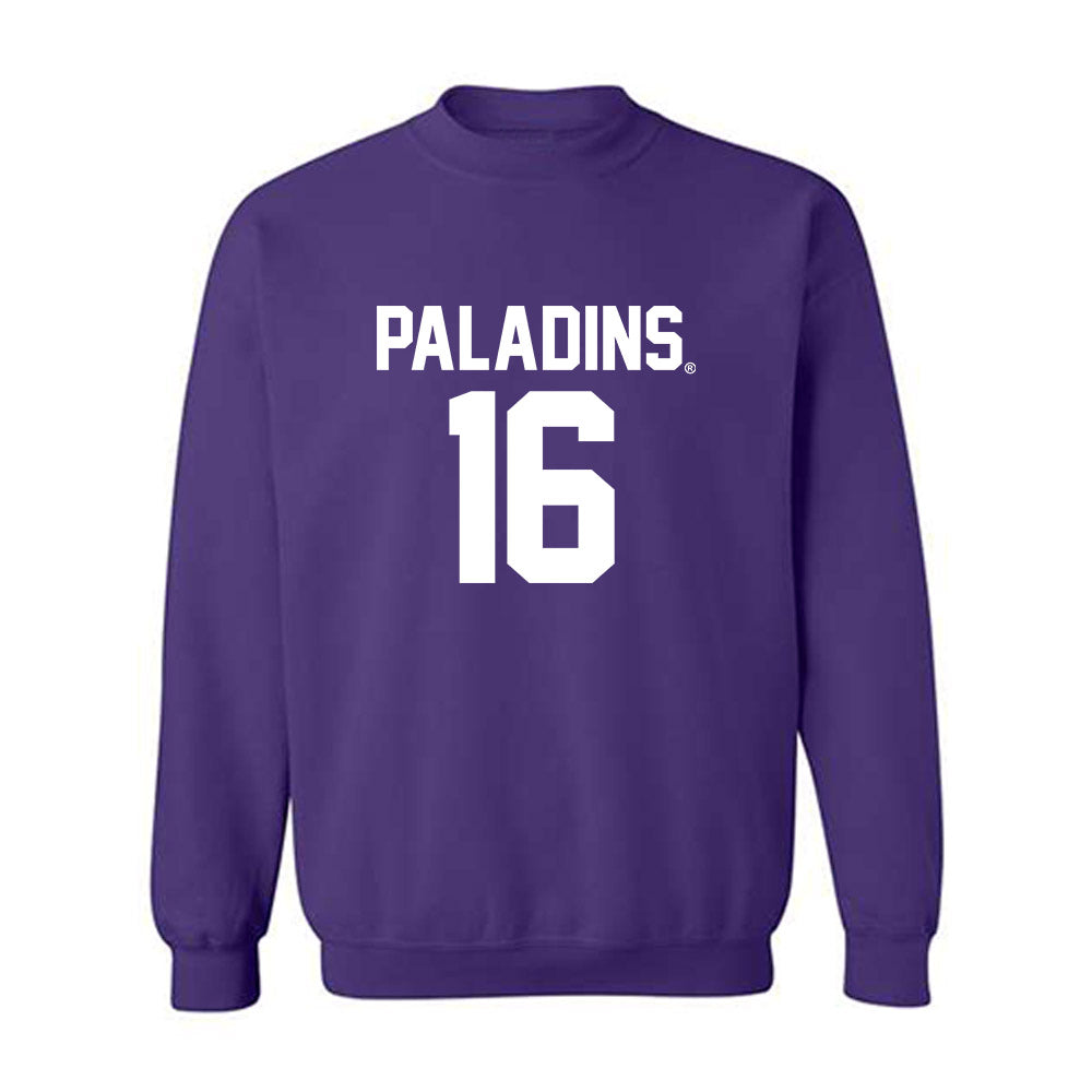Furman - NCAA Football : Michael Woods Jr - Replica Shersey Crewneck Sweatshirt-0
