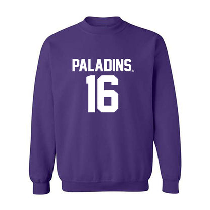Furman - NCAA Football : Michael Woods Jr - Replica Shersey Crewneck Sweatshirt-0