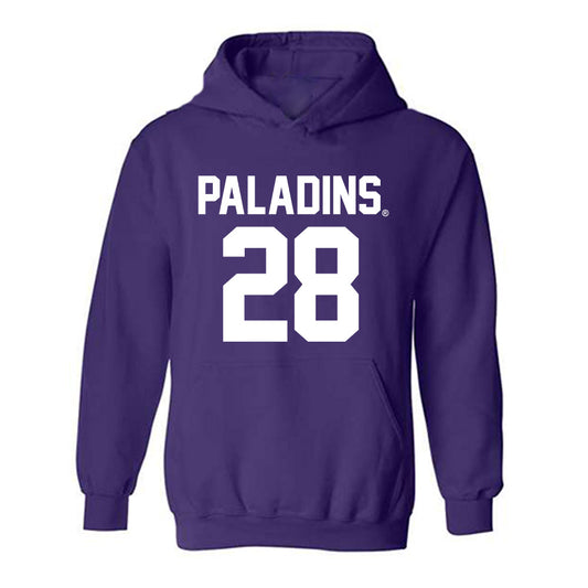 Furman - NCAA Football : Ethan Washington - Replica Shersey Hooded Sweatshirt-0