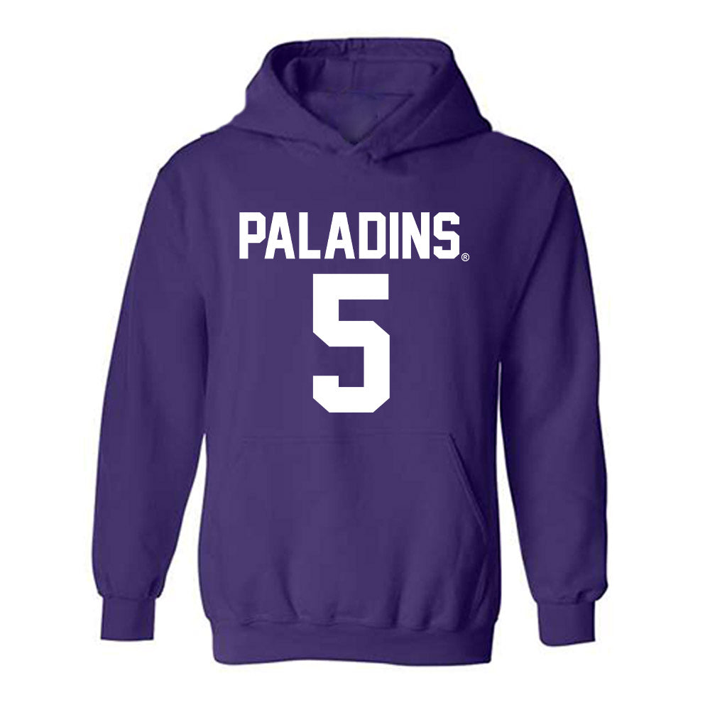 Furman - NCAA Football : Jordan Miller - Replica Shersey Hooded Sweatshirt-0