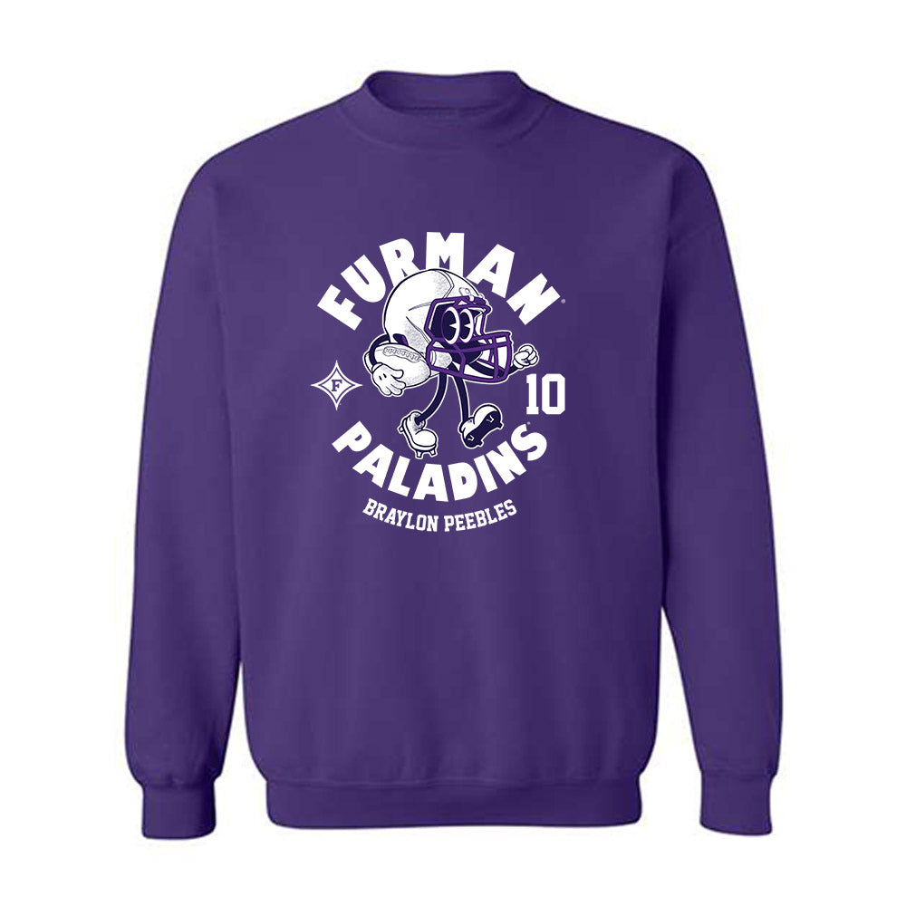 Furman - NCAA Football : Braylon Peebles - Fashion Shersey Crewneck Sweatshirt-0