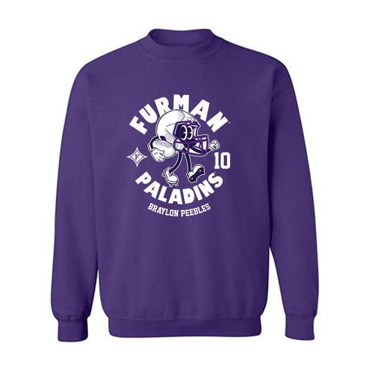 Furman - NCAA Football : Braylon Peebles - Fashion Shersey Crewneck Sweatshirt-0
