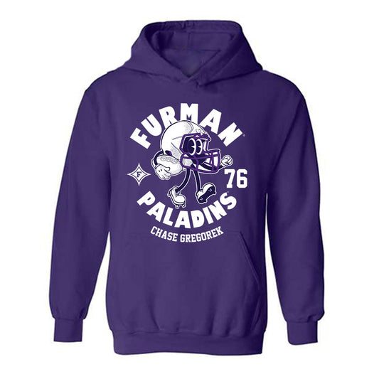 Furman - NCAA Football : Chase Gregorek - Fashion Shersey Hooded Sweatshirt-0