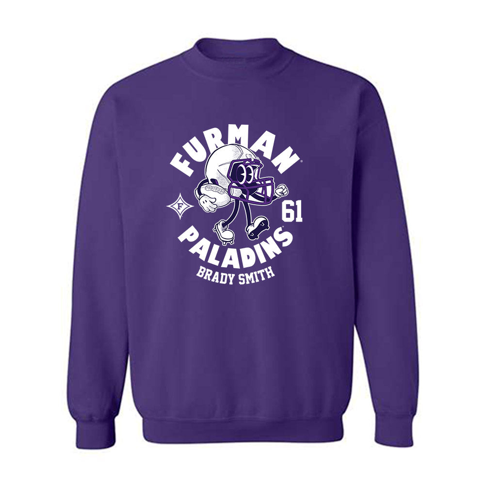 Furman - NCAA Football : Brady Smith - Fashion Shersey Crewneck Sweatshirt-0