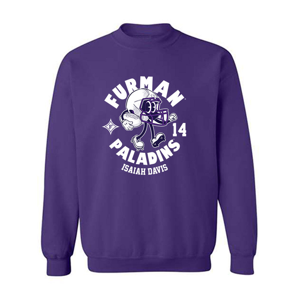 Furman - NCAA Football : Isaiah Davis - Fashion Shersey Crewneck Sweatshirt-0