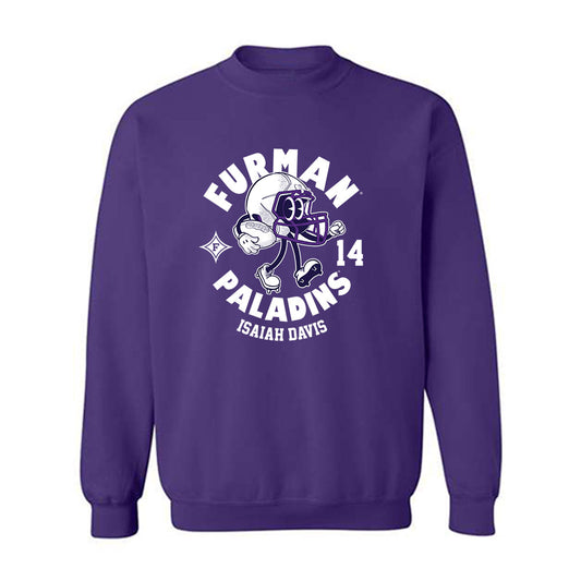 Furman - NCAA Football : Isaiah Davis - Fashion Shersey Crewneck Sweatshirt-0