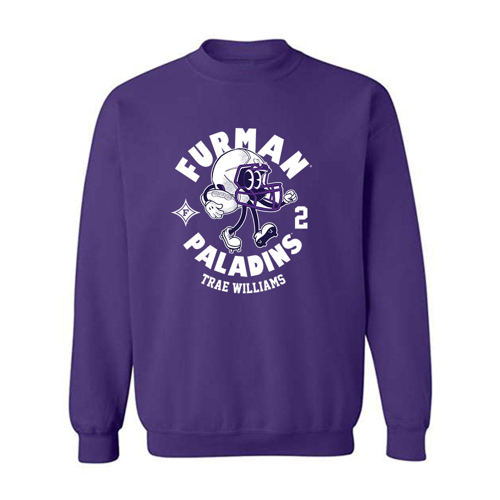 Furman - NCAA Football : Trae Williams - Fashion Shersey Crewneck Sweatshirt-0