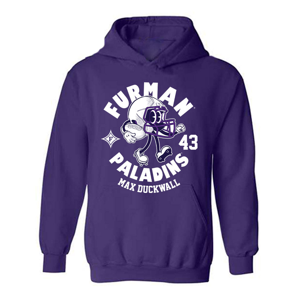 Furman - NCAA Football : Max Duckwall - Fashion Shersey Hooded Sweatshirt-0