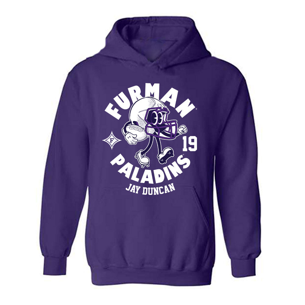 Furman - NCAA Football : Jay Duncan - Fashion Shersey Hooded Sweatshirt-0