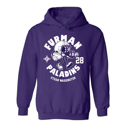 Furman - NCAA Football : Ethan Washington - Fashion Shersey Hooded Sweatshirt-0